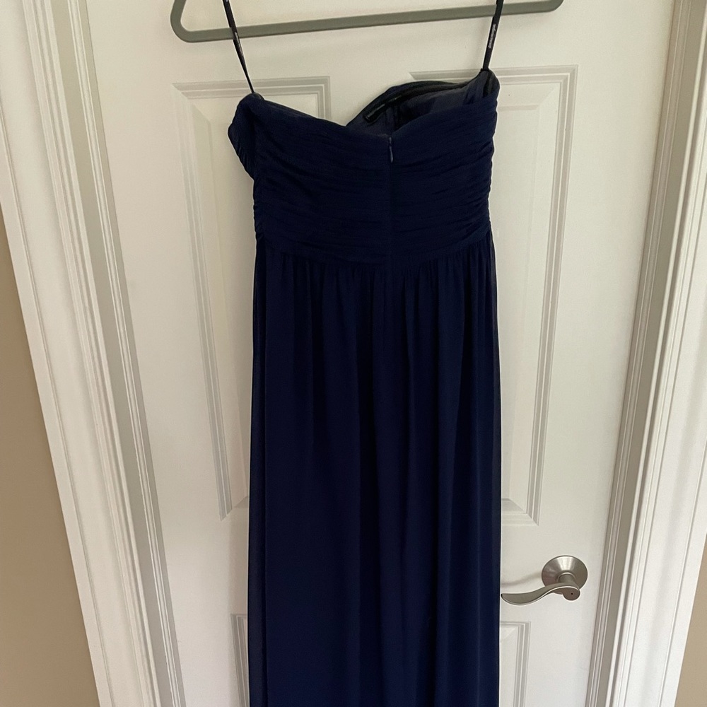 Full Length Navy Prom Dress